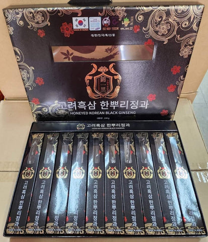 Generic - Raízes de Ginseng Preto Coreano Melado (22g x 10 Raízes) Panax Ginseng Preto