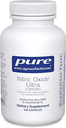 Nitric Oxide Ultra (Cápsulas) – Suporte à Produção de Óxido Nítrico, Fluxo Sanguíneo Saudável – 60 cápsulas - Pure Encapsulations