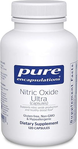Nitric Oxide Ultra (Cápsulas) – Suporte à Produção de Óxido Nítrico, Fluxo Sanguíneo Saudável – 60 cápsulas - Pure Encapsulations