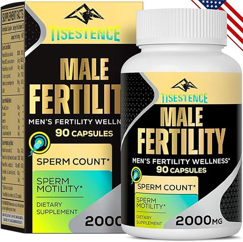 Neusupp - Suplementos de Fertilidade Masculina – Vitaminas Pré-Natais para Homens – Contagem, Motilidade e Força Ótimas de Espermatozoides – Suplementos de Fertilidade Masculina de 2000MG com Raiz de Maca, Zinco