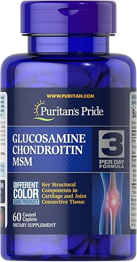 Puritan's Pride - Puritan’s Pride – Joint Soother Dupla Força Glucosamina Condroitina MSM, 60 Comprimidos Revestidos