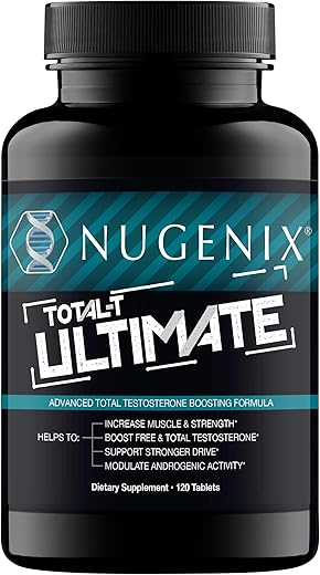 Total-T Ultimate – Impulsionador Avançado de Testosterona Livre e Total para Homens – 120 Comprimidos - Nugenix