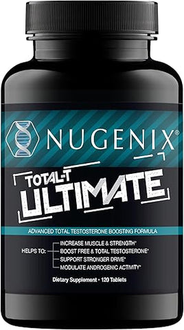 Total-T Ultimate – Impulsionador Avançado de Testosterona Livre e Total para Homens – 120 Comprimidos - Nugenix