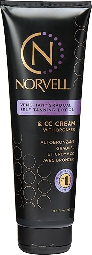 Venetian Autobronzeador Gradual Hidratante, 250ml – Loção Autobronzeadora com Tons Violeta e Marrom, Bronzeado Falso com Bronzers Instantâneos - Norvell