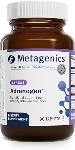 Adrenogen – Suporte à Saúde Adrenal – Complexo Adrenal Puro – Auxilia no Equilíbrio Hormonal – com Vitaminas do Complexo B - Metagenics