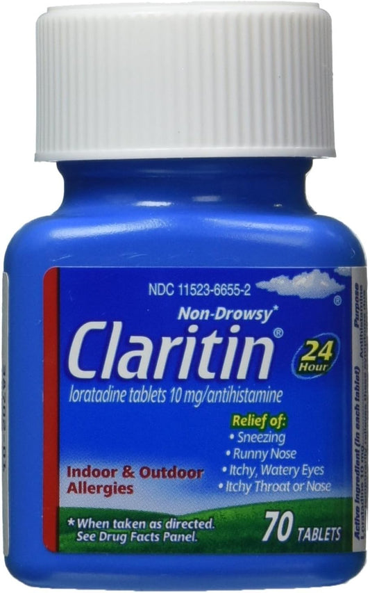 24 Horas Comprimido Antialérgico Não Sonolento, 70 Unidades - Claritin