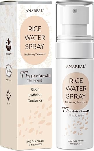 ANAREAL - Água de Arroz para Crescimento Capilar – Sérum Spray 200ml para Mulheres – Marca BrandName