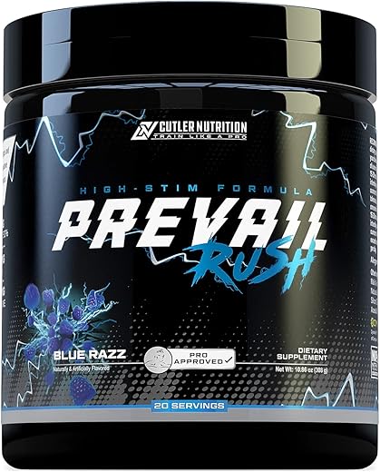 Prevail Rush Preworkout em Pó de Alta Estimulação para Homens – 300g - Cutler Nutrition