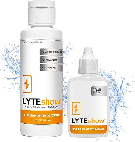 LyteLine - LyteShow Gotas Eletrolíticas Sem Açúcar para Hidratação e Suporte Imunológico – 40 Porções – Amigo do Keto – Zinco e Magnésio para Reidratação Rápida, Treino, Recuperação Muscular e