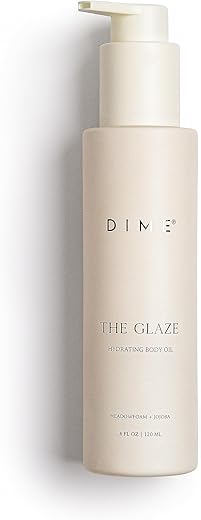 Dime - Óleo Corporal DIME Beauty Glaze, Hidratante, Não Oleoso, Óleo de Massagem com Argan e Jojoba para a Pele, Óleo de Banho para um Brilho Corporal Completo, 120 ml