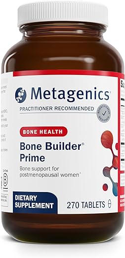 Bone Builder Prime – Suplemento para Fortalecimento Ósseo com Ipriflavona – Suporte Mineral Completo – com Cálcio, Vitamina D - Metagenics