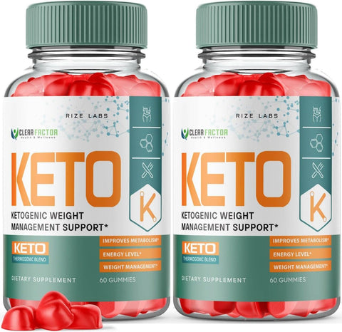 rize labs - (2 Pacotes) Gomas Clear Factor Keto ACV – Perda de Peso Avançada, Gomas Keto ACV, Suplemento Clear Factor Máxima Potência, Avaliações das Gomas ClearFactor (120…)