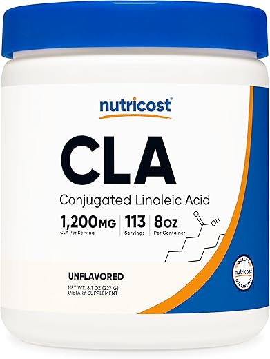 CLA 227g em Pó – Livre de Glúten e GMO – Ácido Linoleico Conjugado – Suplemento CLA - Nutricost