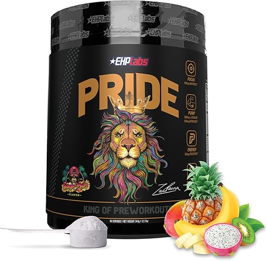 Pride Pré-Treino em Pó Energético – Pré-Treino sem Açúcar para Homens – 300g - EHP Labs