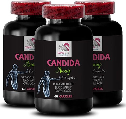 SWAN LIFE ESSENTIALS - Complexo Candida Away – Suporte Digestivo Natural Balance, Suporte Intestinal, Suporte Imunológico, Suplemento Diário, Limpeza de Candida, Suporte ao Bem-Estar, Mistura Herbal, Bem-Estar Digestivo 3