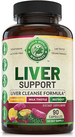 WHOLE WORLD WELLNESS - Desintoxicação Avançada do Fígado – Limpeza Potente – Marca: Advanced Liver Cleanse Detox