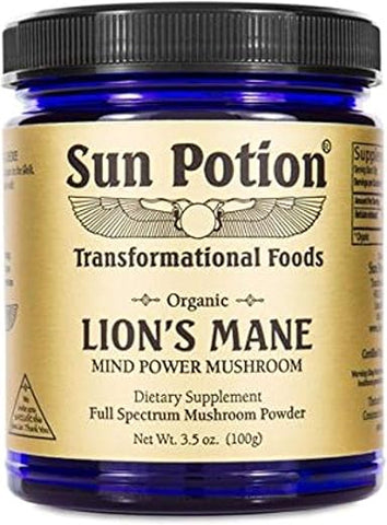 Lion’s Mane (Orgânico) – Cogumelo do Poder Mental (100g) - Sun Potion