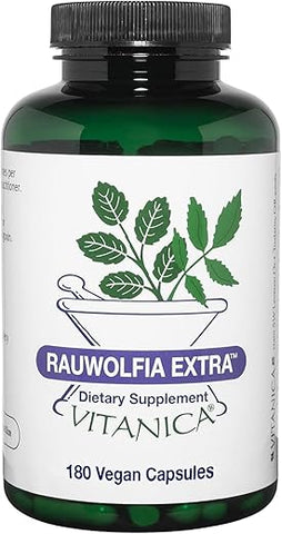 Rauwolfia Extra – Suplemento Vegano de Suporte Cardiovascular, 180 Cápsulas - Vitanica