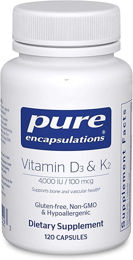Vitamina D3 Pure Encapsulations – Suplemento de alta qualidade para a saúde óssea e imunidade