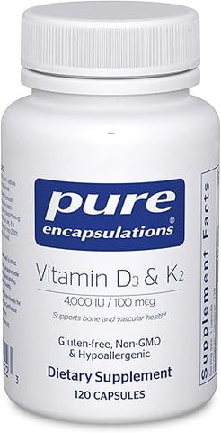 Vitamina D3 Pure Encapsulations – Suplemento de alta qualidade para a saúde óssea e imunidade