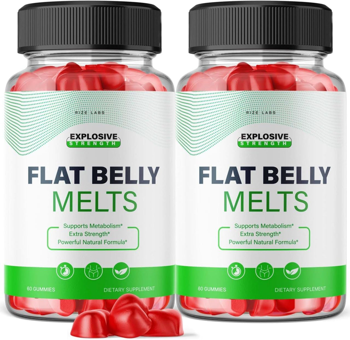 rize labs - (2 Pacotes) Gomas Keto Flat Belly Melts – Gomas Keto ACV Flat Belly Melts para Emagrecimento Avançado – Gomas Keto Flat Belly Melts com Vinagre de Maçã – Queima de Gordura Abdominal