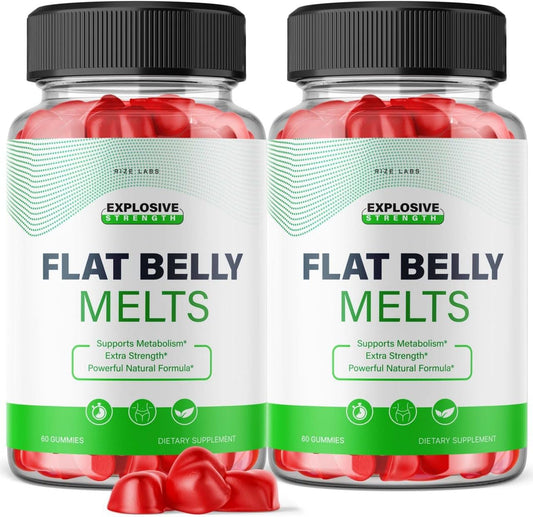 rize labs - (2 Pacotes) Gomas Keto Flat Belly Melts – Gomas Keto ACV Flat Belly Melts para Emagrecimento Avançado – Gomas Keto Flat Belly Melts com Vinagre de Maçã – Queima de Gordura Abdominal