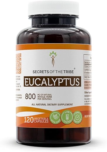 Secrets of the Tribe - Segredos da Tribo Eucalipto 120 Cápsulas, 800 mg, Folha Seca de Eucalipto (Eucalyptus Globulus) (120 Cápsulas)