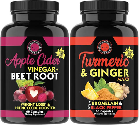 Vinagre de Maçã com Beterraba e Cúrcuma – 500ml - Angry Supplements
