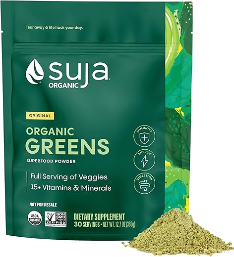 Greens Powder: Mistura de Probióticos, Spirulina e Superfood Diário para Suporte Imunológico e Digestão - Suja