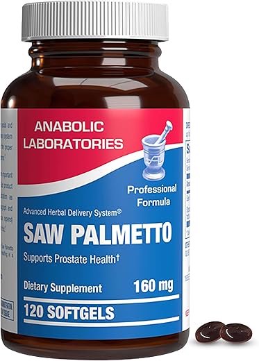 Saw Palmetto para Homens – 160 mg de Extrato de Bagas de Saw Palmetto para Queda de Cabelo e Saúde Urinária e da Próstata - Anabolic Laboratories