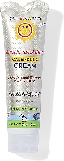 Creme de Calêndula (Sem Perfume) | Creme Suavizante para o Rosto do Bebê | 100% à Base de Plantas | Calêndula Orgânica Aloe Vera | Loção Sem Perfume para Pele Sensível | Hipoalergênica - California Baby