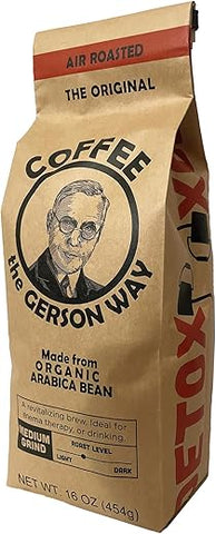 Gerson Good - Café Gerson – Moagem Média, Torra Média (Ar), Detox, Enema, Bebível, 454g
