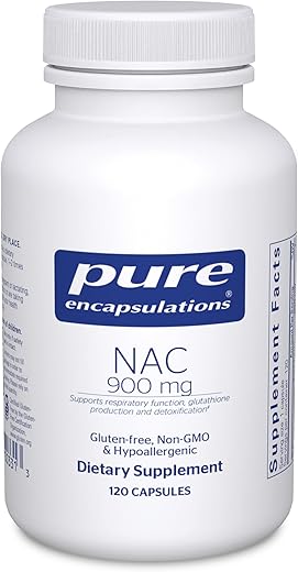 NAC 900 mg – Suplemento de Aminoácido N-Acetil Cisteína para os Pulmões - Pure Encapsulations