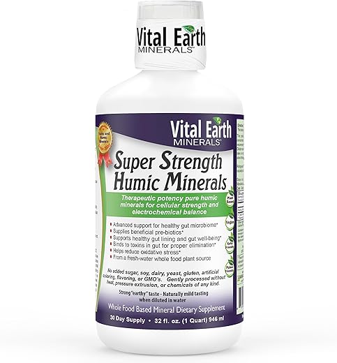 Suplemento de Ácido Fúlvico com 70 Minerais Traços e Eletrólitos para Desintoxicação - Vital Earth Minerals
