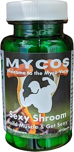 Mycos Shrooms: Sexy Shroom, Aumenta o Desejo Sexual e Desempenho Físico, Suplemento de Cogumelo com Extração Específica