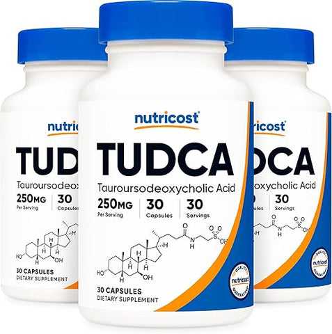 Tudca 250mg – 30 Cápsulas (3 Frascos) – Aumente a visibilidade do produto nos mecanismos de busca - Nutricost
