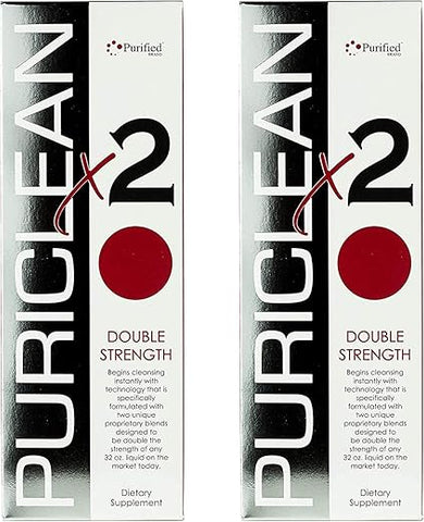 Puriclean X2 Detox – Cápsulas de Limpeza Instantânea – Força Extra no Mesmo Dia (Pacote com 2) - Wellgenix