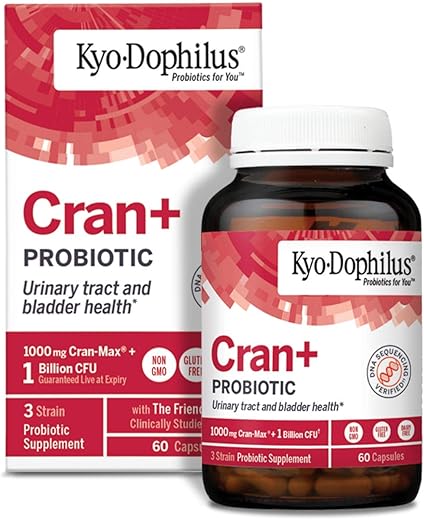 Kyolic - Kyo-Dophilus Cran Probiótico, Saúde do Trato Urinário e da Bexiga*, 60 Cápsulas