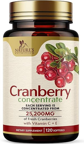 Nature's Nutrition - Concentrado de Cranberry: Suplemento de Extrato para Mulheres – 100g