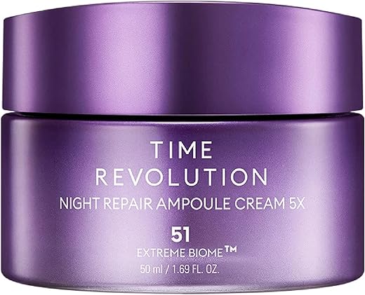 Time Revolution Night Repair Ampoule Cream (5ª Geração) 50ml – Creme Noturno de Reparo Profundo Triplo Fermentado – Reparação Noturna para Radiância Aumentada, Cuidados com a Pele Coreanos - MISSHA