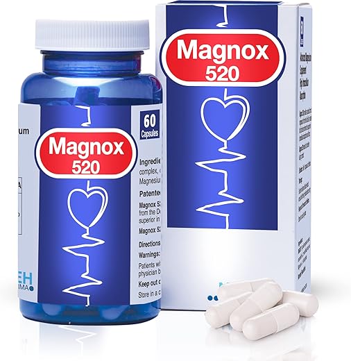 520 | Suplemento de Magnésio 520mg de Alta Absorção para Homens - MAGNOX