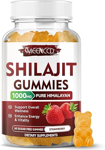 MEENCCD - Gomas de Shilajit Sem Açúcar 1000 MG com 85 Minerais Traços – Marca: Sugar-Free