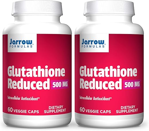 Glutationa Reduzida 500 mg 60 caps (Pacote com 2) | Aumente sua saúde com a Glutationa Reduzida da Jarrow Formulas - Jarrow Formulas