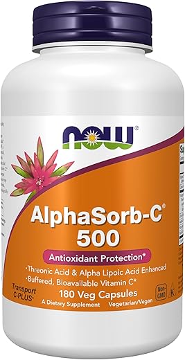 Supplements, AlphaSorb-C™ 500 mg com Ácido Threônico – Potencialize sua saúde com vitamina C de alta absorção - NOW Foods