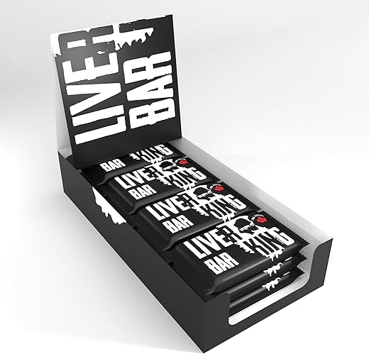 The Fittest Ever - Barra Nutricional Liver King – Keto, Gorduras Essenciais, Creatina, Eletrólitos, Proteína, Sem Glúten – Energia – 45g – Pacote com 12 unidades
