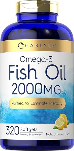 Óleo de Peixe | 2000mg | 320 Cápsulas | EPA | Alta Potência - Carlyle