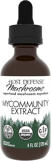 MyCommunity Extract – Suplemento de Cogumelos com 17 Espécies para Suporte Imunológico – Extrato com Cabeça de Leão, Reishi, Chaga, Cordyceps, Cauda de Peru – 60g - Host Defense