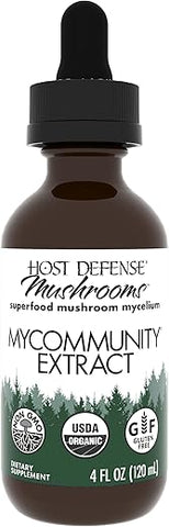 MyCommunity Extract – Suplemento de Cogumelos com 17 Espécies para Suporte Imunológico – Extrato com Cabeça de Leão, Reishi, Chaga, Cordyceps, Cauda de Peru – 60g - Host Defense