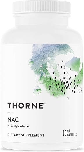 NAC – N-Acetilcisteína – 500mg – Suporte à Saúde Respiratória e Função Imunológica; Promove Desintoxicação do Fígado e dos Rins – 90 Cápsulas - THORNE