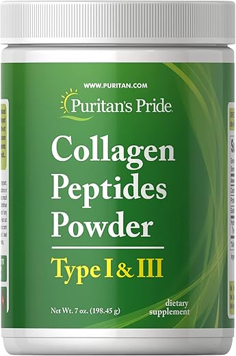 Puritan's Pride - Puritan’s Pride Colágeno Hidrolisado 1000 mg – Fortalecimento da pele e articulações